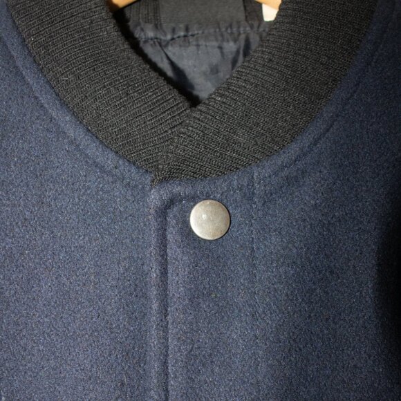 BDG Baseball Jacket, XS, Navy Tan & Black - Picture 5 of 8